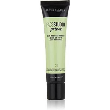 Maybelline New York - Face Studio Primer, Primer Prebase de Maquillaje, Antirojeces, Tono 30 - 30 ml
