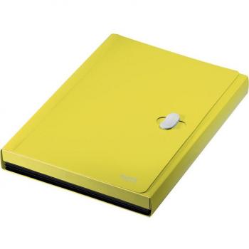 Carpeta Leitz Recycle Clasificador Fuelle A4 Polipropileno 5 Compartimentos con Bolsillo Frontal 46240015 Amarillo