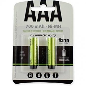 TM Electron TMVH-AAA700H - Pack de 2 Pilas Recargables, Color Verde