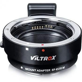 Viltrox Canon Mount Adapter EF-EOS M:designed to allow canon EF Lens series lens to be used with EOS M interchangeable-lens digital camera. -Autofocus, comes with two lens caps