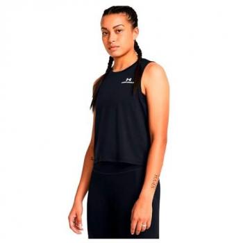 Camiseta Sin Mangas Crop Energy Rush Under Armour para Mujer XL Negra