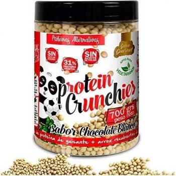 Protella Store - Toppings - Protein Crunchies White 550gr - Bolitas De Proteína De Guisante Y Arroz Recubiertas De Chocolate Blanco Sin Azúcar Y Sin Aceite De Palma