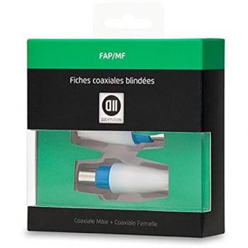 Conector Coaxial Macho y Hembra 9,52 mm - Paquete de 2