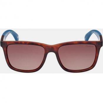 Skechers SE6221 Men's Rectangular Polarized Sunglasses in Dark Havana