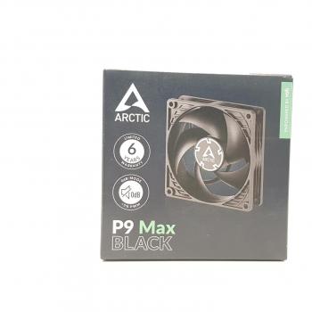 Ventilador de PC ARCTIC P9 Max 92mm PWM - Alto Rendimiento, Optimizado para Presión Estática, 0 dB, Negro