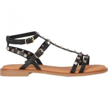 Sandalia plana Chika 10 para mujer musaka 02 color negro