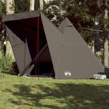 Tienda de campaña familiar tipi 6 personas impermeable color camuflaje verde oliva y gris