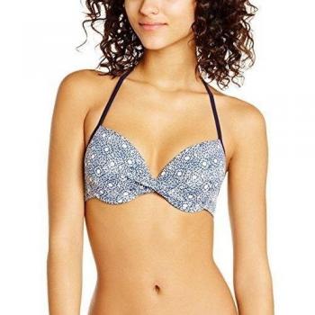 Kiwi Saint Tropez Ht rachel croise arabesque adlt - Parte de arriba de bikini para mujer, color azul marino, talla 44