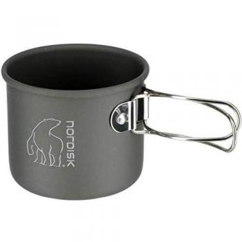 Nordisk 109037 - Taza para acampada, color aluminio, talla 7,4 x 5,8 cm