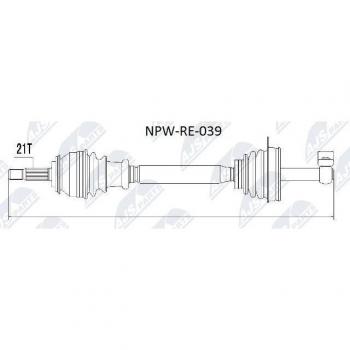 Árbol de transmisión NTY NPW-RE-039 - Alta calidad, compatible y duradero