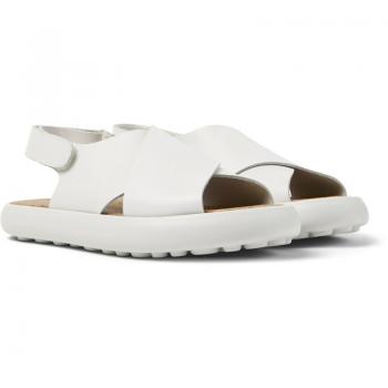 CAMPER Pelotas Flota Sandals for Women - White, Size 40, Smooth Leather