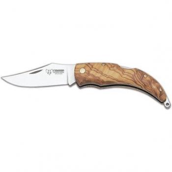 Navaja de caza Cudeman 320-L corsica con bloqueo y mango de olivo y hoja de 6 cm.
