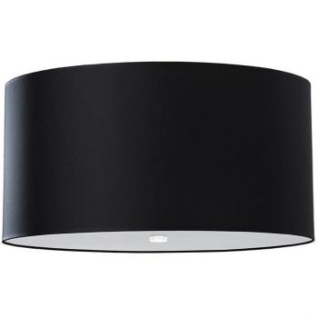 Aplique de Techo Otto Negro E27 Vidrio Acero Tela 5 Bombillas LEDBOX 50cm