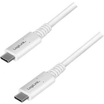 LogiLink CU0180 Cable USB-C 0,8 m Blanco