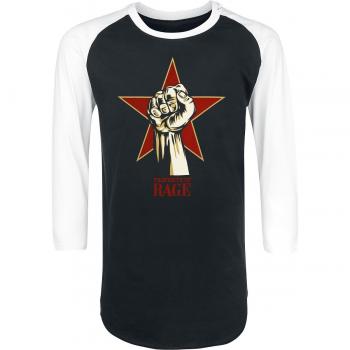Prophets Of Rage Power Fist Manga Larga Negro-Blanco
