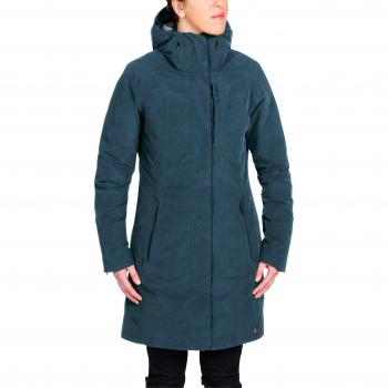 VAUDE doble Chaqueta de Annecy 3 en 1 Coat, otoño/invierno, mujer, color Turquesa - verde oscuro, tamaño 44 [DE 42]
