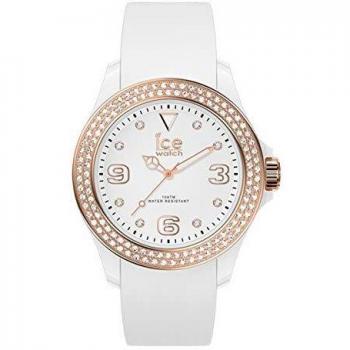 Reloj de Mujer Ice-Watch ICE Star Blanco Rosa Oro Suave con Correa de Silicona (Mediano)