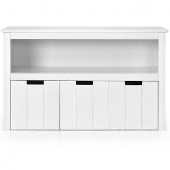 Kids' Toy Storage Cabinet 3-Drawer Chest with Wheels