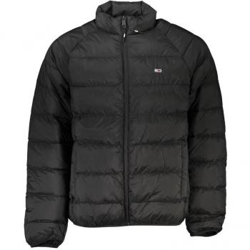 Tommy Hilfiger Men's Black Lightweight Embroidered Polyamide Winter Jacket - Size L
