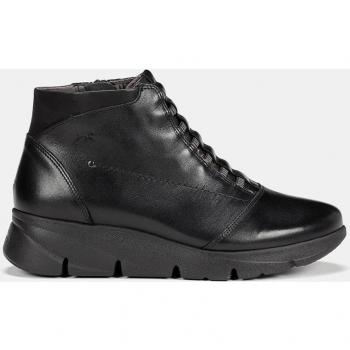 Botines Fluchos Bona F1358 para Mujer de Piel en Color Negro con Caña Baja, Cierre de Cremallera Lateral y Cuña