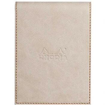Funda porta-bloc + bloc Rhodiarama - Líneas horizontales Beige