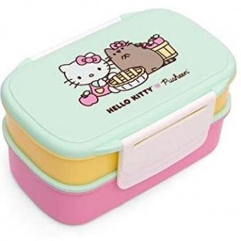 Fiambrera Bento Pusheen Hello Kitty con Separadores para Aperitivos