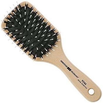 Cepillo de madera claro Hercules Sägemann modelo 9246, cepillo plano, 1 pieza, cuidado del cabello