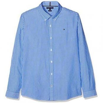 Tommy Hilfiger Boys Stripe L/s Blusa, Azul