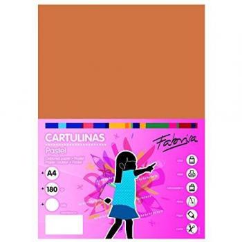 Pack 50 Cartulinas Color Marron Claro Tamaño A4 180g