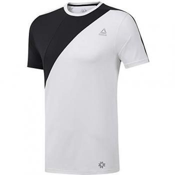 Reebok LM Blocked tee Camiseta, Hombre, Blanco, XS