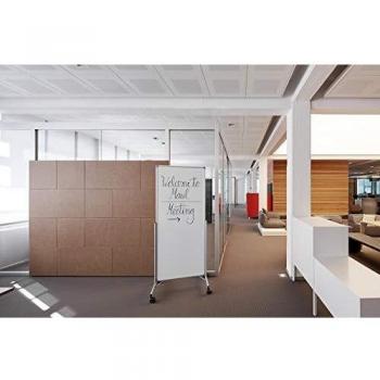 Pizarra blanca móvil MAULpro easy2move, doble cara, magnética, 75 x 180 cm