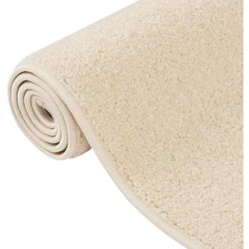 Alfombra de pelo corto crema 160x230 cm