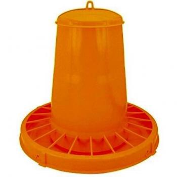 Comedero Automático para Aves de Corral, Plástico Amarillo, Capacidad 20 Litros / 15 Kg