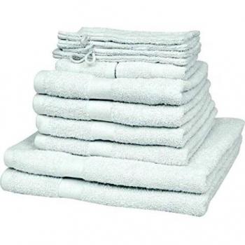 vidaXL Set 12 toallas blancas de algodón al 100 % 500gr/m² Baño Spa Hotel Casa
