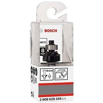 Bosch 2 608 628 344 - Fresas para redondear - 8 mm, R1 3 mm, L 10,2 mm, G 53 mm