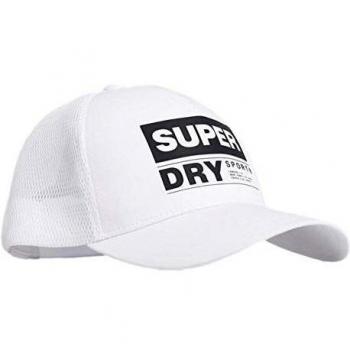 Superdry - Gorra deportiva, color blanco