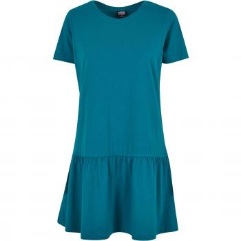 Urban Classics Women's Valance Tee Dress - Medium-Length Green
