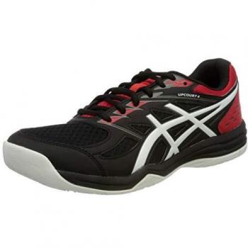 ASICS Men's Upcourt 4 Running Shoe, Black White, 6.5 UK