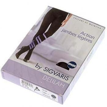 Sigvaris Pantimedias Finas - 1 par - Liso Simple - Ultraopaca - Refuerzo de Poliamida - Polyamide - Noir - Delilah - 3