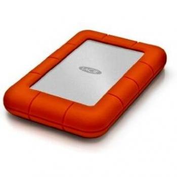 LaCie Rugged Mini, 5TB, 2.5, Portable External Hard Drive, for PC and Mac, incl. USB-C w/o USB-A cable, Shock, Drop and Pressure Resistant, 2 year Rescue Services