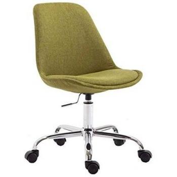 Silla de Oficina Toulouse en Tela Verde - Silla Giratoria y Regulable en Altura, Carga Máxima 136 kg, con Ruedas