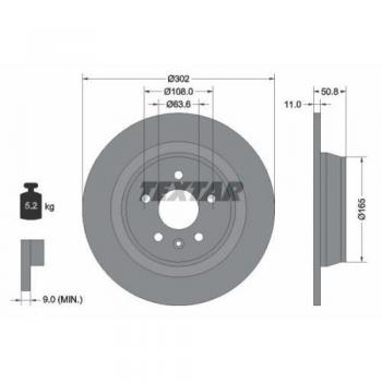 Textar - H8 k discos de freno post mondeo iv tre volumi gasolina/etanol 2007 >