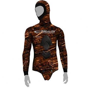 Chaqueta de Pesca Submarina Epsealon Fusion 3 mm Camo Marrón con Neopreno Yamamoto 039 y Refuerzo de Carga 5 mm