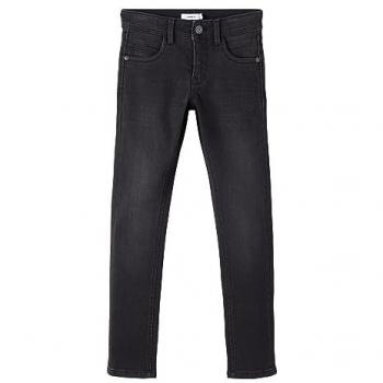 Jeans Infantiles Name it Silas Xslim de Denim Negro con Diseño Sweat