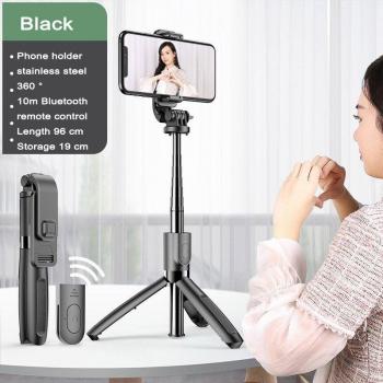 Cámara de Acción Multifuncional Desmontable con Estabilizador PTZ para Smartphone de 4-6.2'', iOS, Bluetooth 4.0, Palo de Selfie Remoto Inalámbrico y Trípode