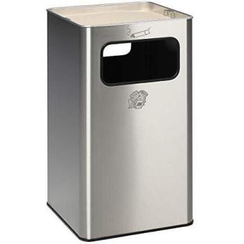 Contenedor de Basura y Cenicero Combinado de Acero Inoxidable 96 Litros