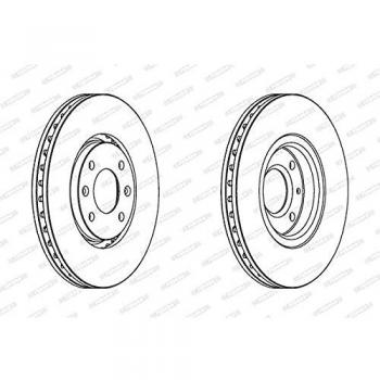 Disco de freno FERODO DDF1106 delantero, ventilado, 2 piezas
