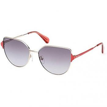 Max & Co Women's Polarized Sunglasses, Gold Frame, Gradient Smoke Lenses, 140mm