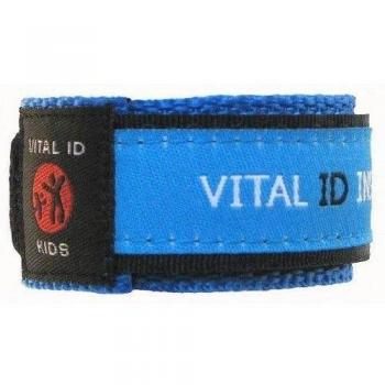 Vital ID Identität zu Ja! Child ID Your Bracelet de Enfants informations les et son - Pulseras con holograma de fitness color azul