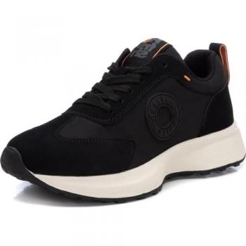 Zapatillas deportivas veganas para mujer con cordones y suela de goma, color negro, talla 38